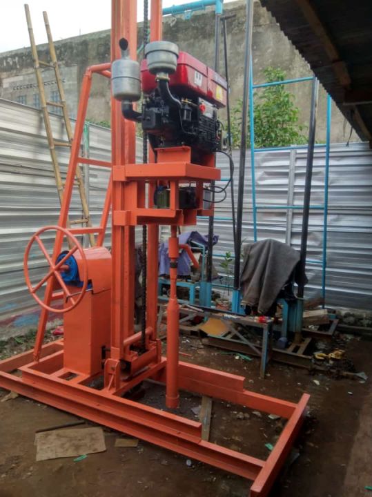 Mesin bor tanah diesel type power rig menara kotak Double Gearbox