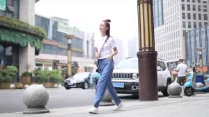 T&KE S-4XL Womens Wide Leg Pant Palazzo Long with Pocket Straight Elastic High Waist Loose Casual Imitation Jeans Spring and Summer Ice Silk Office Work Drawstring Lounge Trousers Plus Size