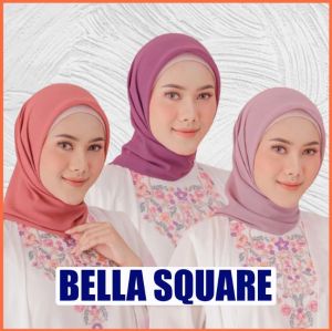 JILBAB SEGIEMPAT BELLA SQUARE / KERUDUNG BELLA POLOS JAHIT NECI / HIJAB SEGIEMPAT TERMURAH