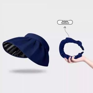 Outdoor Shell Sun Hat Beach Sandals Women Summer Versatile Sun Protection Cap Foldable Hairband Breathable round Top Youth Travel