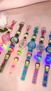 Jam Tangan Anak Desain Kartun Labubu Terbaru Lengkap Fitur Tali Lampu Berkedip Bercahaya