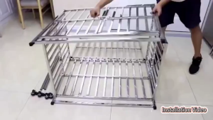 Greenpets Dog Cage Stainless Steel Large Foldable Heavy Duty with Lock Removable Tray for Big Dogs Portable Multi-door design Indoor Outdoor Use