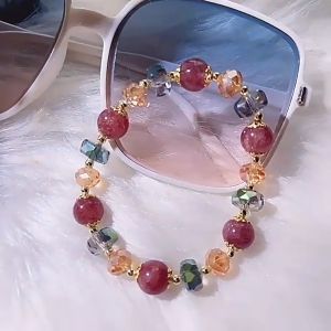 Lucky Crystal Bracelet for Women Lucky Charm Fashion Health Wealth Elastic Wristband Original Gift Jewelry