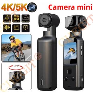 Camera Di Động 5K WiFi UHD Màn Hình Cảm Ứng 1.33 270 Độ ° Máy Quay Video 4K Chống Rung Có Thể Xoay Được Dành Cho Máy Quay Phim Thể Thao Ngoài Trời DV