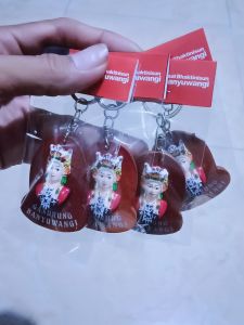 (Gintangancraft) gantungan kunci khas Bayuwangi motif wajah timbul