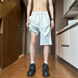 Quần Short Nam Ice Silk Five-Point Beach Outdoor Quick Dry Quần Short Nam Mùa Hè Phong Cách Đường Phố Mỹ Quần Short Nam Dáng Rộng