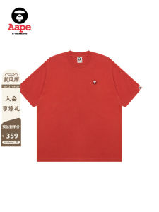 เสื้อยืดแขนสั้นผู้ชาย Aape ฤดูใบไม้ผลิและฤดูร้อนปี 2021 ลายเสื้อที่ปักลายตัวอักษรแบบเรียบง่ายและทันสมัย เสื้อยืดคอกลมคอตตอน 100%