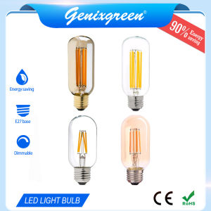 E27 LED Filament Bulb 4W 6W T45 Vintage Edison LED Bulbs 220V 2700K Wam White Dimmable Light Bulb for Home Decorative Lighting