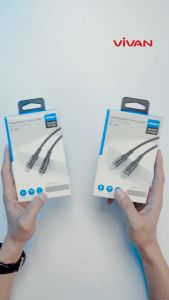 VIVAN Kabel Explore Series Type C to Lightning / Type C to Type C 60W Fast Charging Power Delivery