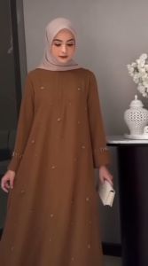 Miskha Dress Ceruty Apk Payet Gamis Wanita Model Terbaru 2024 Remaja Dress Wanita Kondangan Elegan