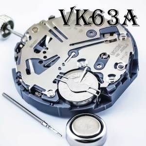 Japan VK63A Chronograph Quartz Movement With Battery Replace Movement Japan Original VK63 VK61A VK67A Movement