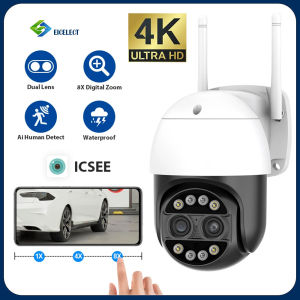 NICELECT 8MP 4K 8X Outdoor IP Camera WIFI PTZ IP Camera Human Detection Night Vision Auto Tracking Zoom Security CCTV Camera ICSEE