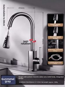 JIAYUN | Anti-Splash Flexible Swivel Kitchen Faucet