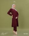 Mecca One Set Arrafi - Setelan Baju Muslim Wanita Atas Bawah Lengan Panjang Bahan Crinkle Stretch Flowly Tidak Mudah Kusut dan Nyaman Menyerap Kerinhat Resleting Depan  Terlaris Terbaru. 