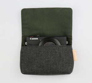 Digital Camera Bag Crossbody Canvas Inner Pouch for Canon G7X3 Sony RX100M7ZV1 Ricoh GR3X MEKEE Simple Handbag Style