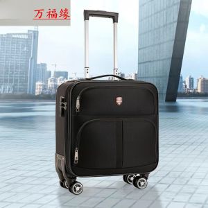 กระเป๋าเดินทาง Oxford Cloth ขนาด 18 นิ้ว กระเป๋าเดินทางแบบพกพาสำหรับผู้ชายและผู้หญิง กระเป๋าเดินทางแบบล็อครหัสผ่านสำหรับการเดินทางระยะสั้น