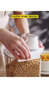 TAMA LIVING Nara Pet Toples Makanan Hewan Free Label Dengan Tutup Takar Pet Food Container