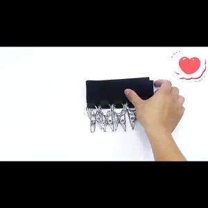 BLUE WHALE ที่แขวนหมวก แบบสเตนเลส ปรับได้ สําหรับตู้เสื้อผ้า ที่หนีบผ้า แบบคลิปหนีบ