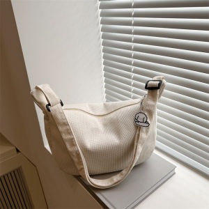 [Hot-selling womens bags] Korean version of the new candy color waffle art student versatile simple daily womens shoulder messenger bag