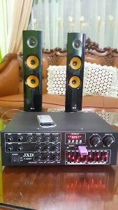 Amplifier Jumbo Power 600 Watt Full Bass Ada Kipas Pendingin Fleco JXD- 328BT Audio Penguat Suara Full Bass-Treble-Balance-Echo-Delay | Ampli ORIGINAL FLECO Power Amplifier Bluetooth 4 Mic Karaoke + Mp3 player + FM Radio | TOKO SINAR AUDIO