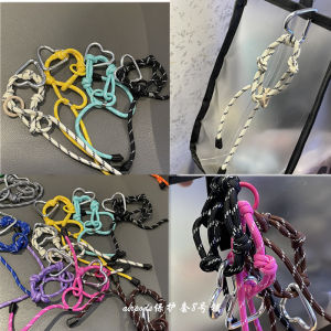 Korean Style Ins Small Colorful Car Key Bag Strap Couple Phone Case Earphone Case Hand Chain Bracelet Hanging Ornament