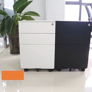 Office Desk File Cabinet Activity Cabinet Steel Mobile Push Cabinet Storage Cabinet with Lock Drawer Small Cabinet