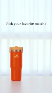 🇸🇬 [In Stock] STANLEY Large Capacity Thermal Bottle For Girls Women Vacuum Insulation Cold Water Cup Portable Double Drink Straw Car Coffee Mug
