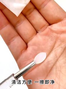 Kuas Silicone Nail Art Brush Aplikator Mirror Kuas Silikon Silicone Lip Brush Applicator Sticks Reusable Chrome Glitter Applying Manicure Tools For Eyeshadow Lipgloss Makeup Nail Brush Kuas Kuku Silikon Mudah Digunakan MLH U29