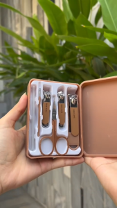 Bộ 6 Món Bấm Móng Tay Manicure Dụng Cụ Cắt Móng Tay Siêu Sắc Bén Bằng Thép Không Rỉ Carynbaby