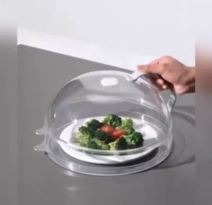 ฝาครอบอาหารเข้าไมโครเวฟ ฝาครอบไมโครเวฟ วัสดุพลาสติกPC ใส มีช่องระบายไอน้ำ ทนความร้อนสูง
