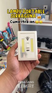 PR Lampu Tempel LED Darurat Mini Portable Cahaya Putih Dengan Magnet Tempel Model Saklar / PR Stick n Click Portable Emergency Camping Lamp with Magnet & Velcro Model 2 Lampu LED