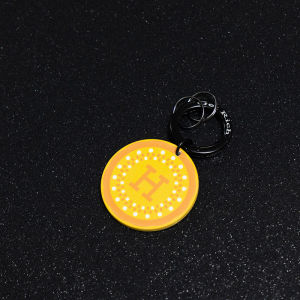 High-End Lucky Coin Series Keychain Bag Pendant Creative Gift Ceramic Material Cultural Keychain Fashionable Accessory