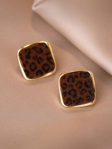 YICAN | Leopard Print Retro Stylish Versatile Light Luxury Earrings