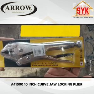 SYK Arrow A41000 10 Inch Curve Jaw Locking Plier Heavy Duty Alloy Steel Hand Tool Gripe Plier Playar Pengunci