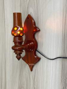 Đèn thờ gỗ gắn tường gỗ tràm - đèn gỗ tràm ốp tường - giá bán/1 cái dài 28cm