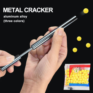 Pinball Launcher Small Ball Shooter Outdoor Children Toys Aluminum Alloy Imitation Bamboo Crafts Interesting Toys