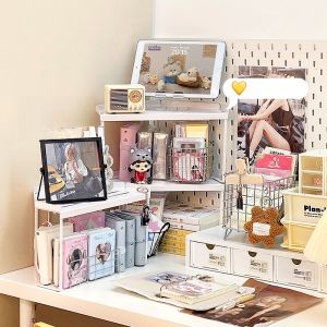 Modern Simple Corner Bedside Shelf for Student Dormitory Upper Lower Bunk Bed Snack Book Storage Rack Iron Material