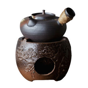MIBAIYANWU | Bộ Lò Gió Đất Nung Đốt Than Gỗ Bằng Tay Được Khắc