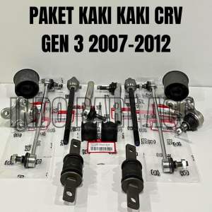 Paketan Kaki Kaki CRV Gen 3 2007-2012 Komplit 14Pc Tierod/Rack End/Stabilizer/Bushing/Bearing/Support set