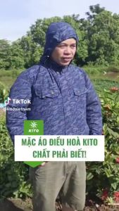 [Tặng túi đá khô] Áo Điều Hòa KITO Chính Hãng Quạt 13V Pin Nhật 26.000mAh Chất Liệu Cotton - Bảo hành phụ kiện 12 tháng