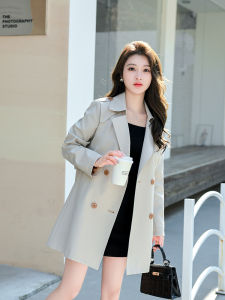 Womens Mid-Length Jacket 2024 Spring Season Fashionable Versatile Slimming Stylish Small Size Alluring Outerwear Coat