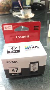 Canon PG-47 BK ของแท้ศูนย์ ของใหม่ คุณภาพ 100%หมึกอิงค์เจ็ท สีดำ ใช้กับเครื่อง รุ่น Canon E400/ E410