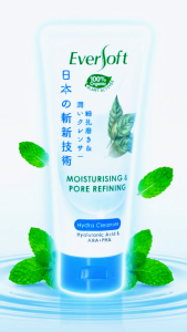 EVERSOFT Green Tea Moisturising and Pore Refining Hydra Cleanser 1 Tubes X 100g