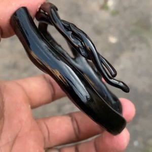 Gelang Akar Bahar Hitam Model Kepang Kantoran