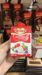 Date 01/27 Kem Đánh Bông Whipping Cream UHT 351% chất béo nhập khẩu từ Pháp President 200ml