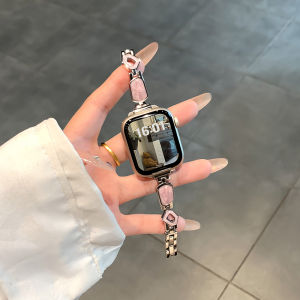 Uhada Gold Drip Glue Metal Smartwatch Band for Huawei Fit4 New Model Womens Style Flashing Chain Handmade Wristband Accessory