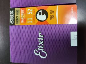 Martin and Co. Acoustic or ELIXIR PHOSPHOR BRONZE NANOWEB Guitar Strings Set
