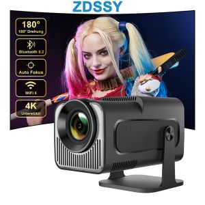 ZDessy เครื่องฉายภาพแบบพกพาขนาดเล็ก HY320เครื่องโปรเจคเตอร์ติดโปรเจคเตอร์แบบพกพาความละเอียด FHD 1080P รองรับแอนซิลูแมนส์200พร้อม WiFi 65.0 BTหมุนได้180องศาแอนดรอยด์11.0ในตัว