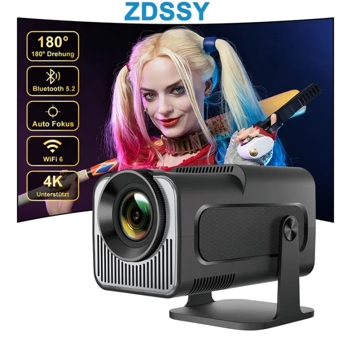 ZDSSY projector hy320 Mini Portable Cinema Outdoor Android 11 Auto Keystone Projector, FHD 1080P Smart Projector Support 300ANSI Lumens with WiFi 6, BT 5.0,