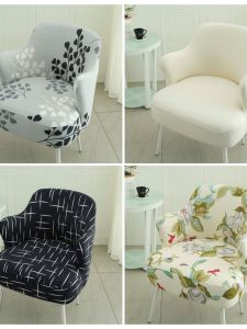 Elastic Universal Full-Coverage Casual Arc Back Chair Cover Home Use Hugging Chair Protector Simple Modern Polyester